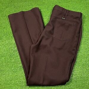 Vintage Wrangler Wrancher Slacks 40 x 34 Chocolate Brown Pant USA 80s Script Tag